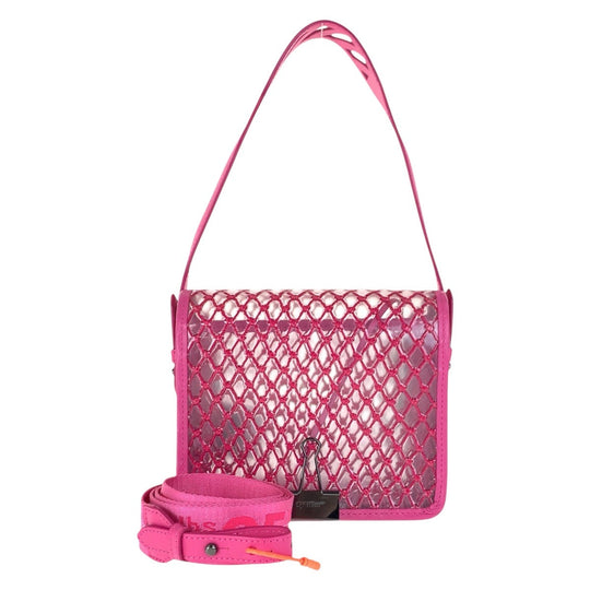 OFF-WHITE Shoulder Bag Plastics, Leather Pink Black Metal Shoulder Bag Handbag 2WAY Women Used Authentic
