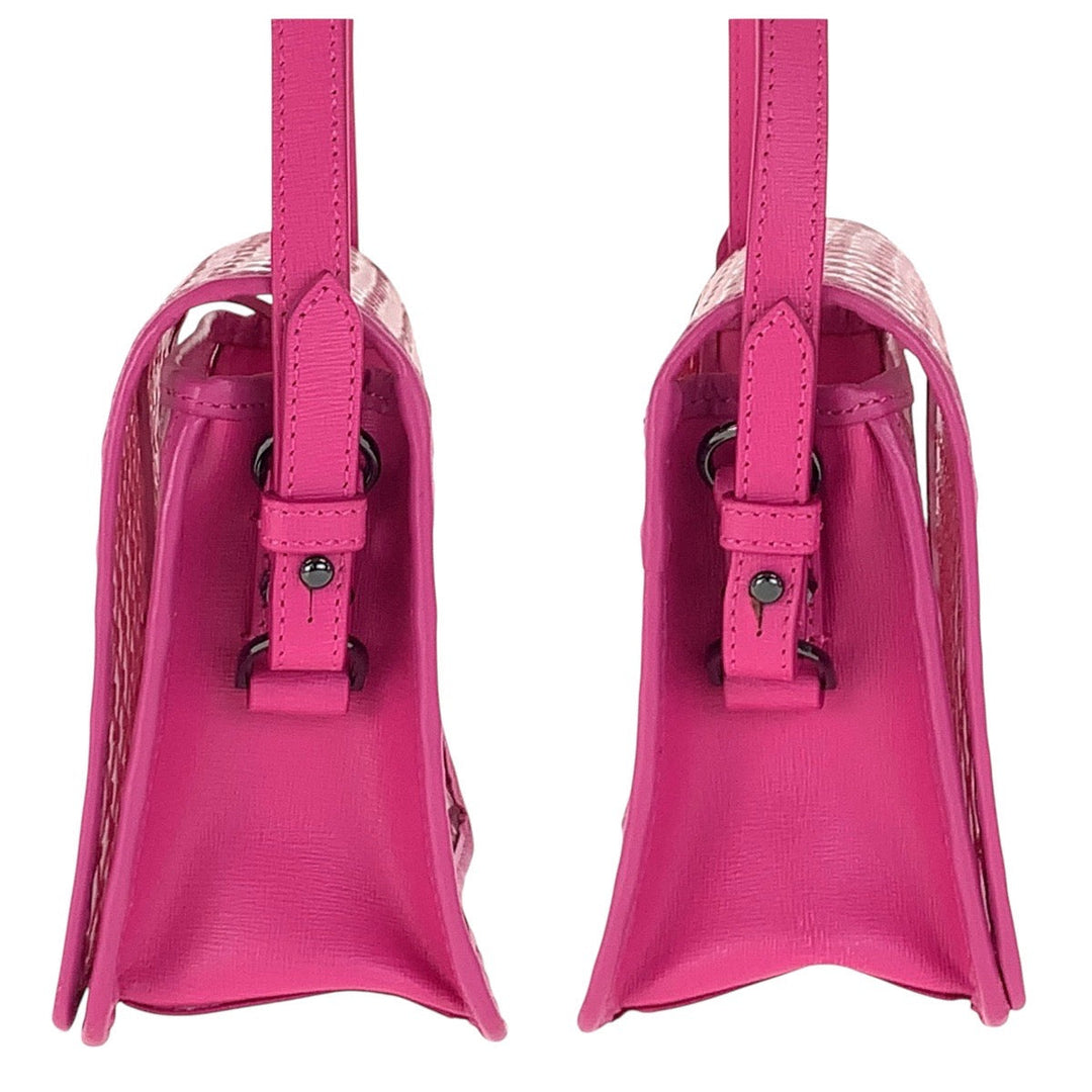 OFF-WHITE Shoulder Bag Plastics, Leather Pink Black Metal Shoulder Bag Handbag 2WAY Women Used Authentic