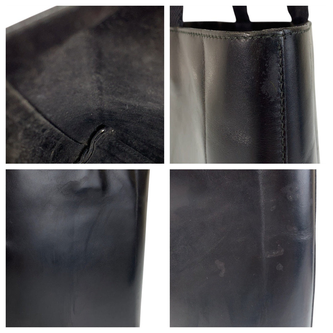 PRADA Tote Bag leather black