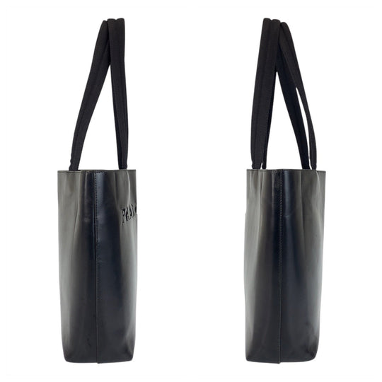 PRADA Tote Bag leather black