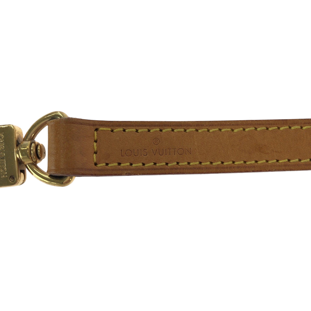 LOUIS VUITTON Shoulder strap leather Brown Gold Metal Shoulder strap only Unisex Women(Unisex) Used Authentic