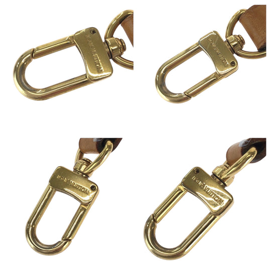 LOUIS VUITTON Shoulder strap leather Brown Gold Metal Shoulder strap only Unisex Women(Unisex) Used Authentic