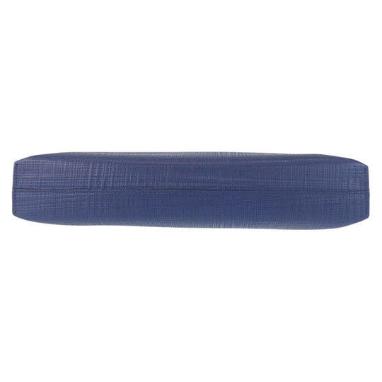LOEWE Clutch bag leather Navy SilverMetal Clutch bag business bag anagram T pouch mens Used Authentic