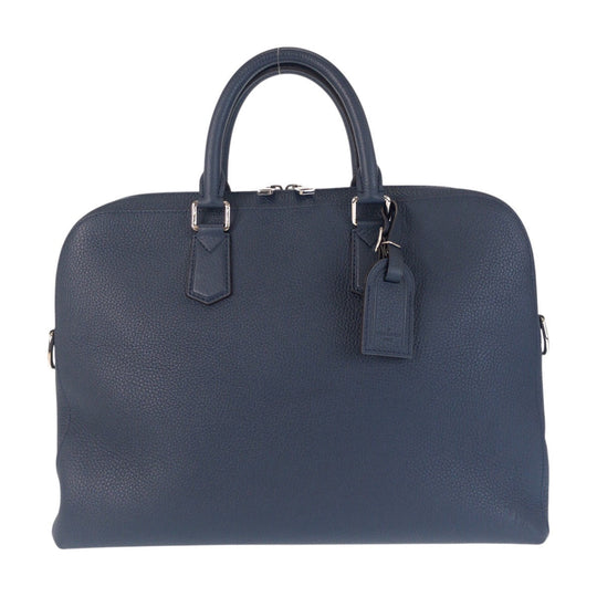 LOUIS VUITTON Business bag M41351 leather Navy SilverMetal Business bag briefcase Taurillon Clemence Victor mens Used Authentic