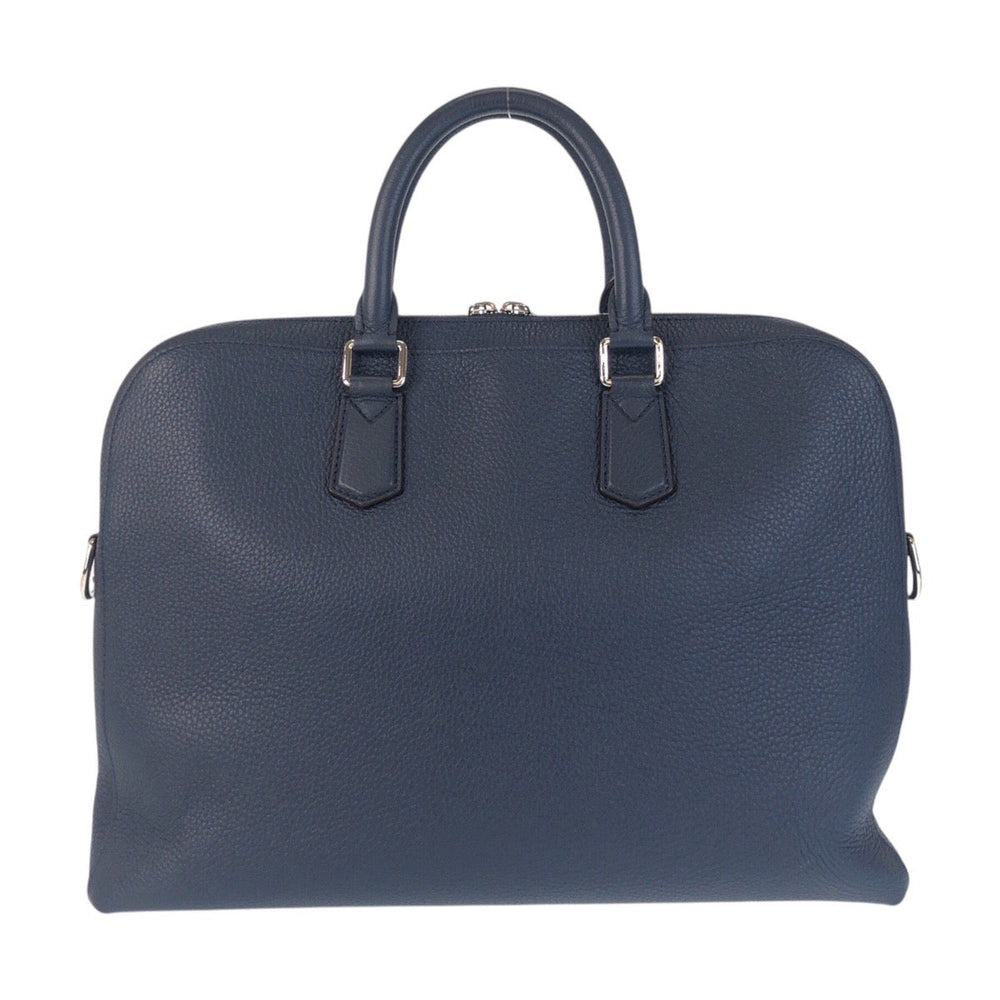 LOUIS VUITTON Business bag M41351 leather Navy SilverMetal Business bag briefcase Taurillon Clemence Victor mens Used Authentic