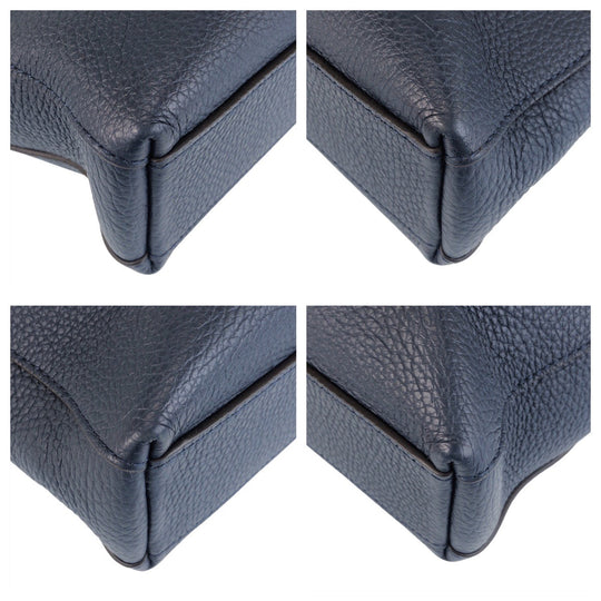 LOUIS VUITTON Business bag M41351 leather Navy SilverMetal Business bag briefcase Taurillon Clemence Victor mens Used Authentic