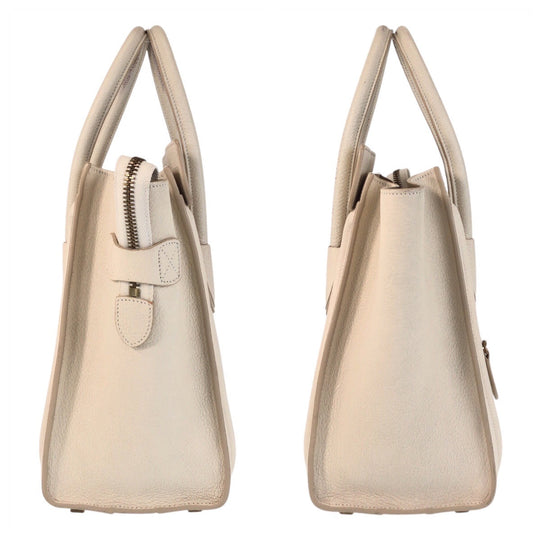 CELINE Handbag F-CU-1146 leather Ivory Gold Metal Luggage micro