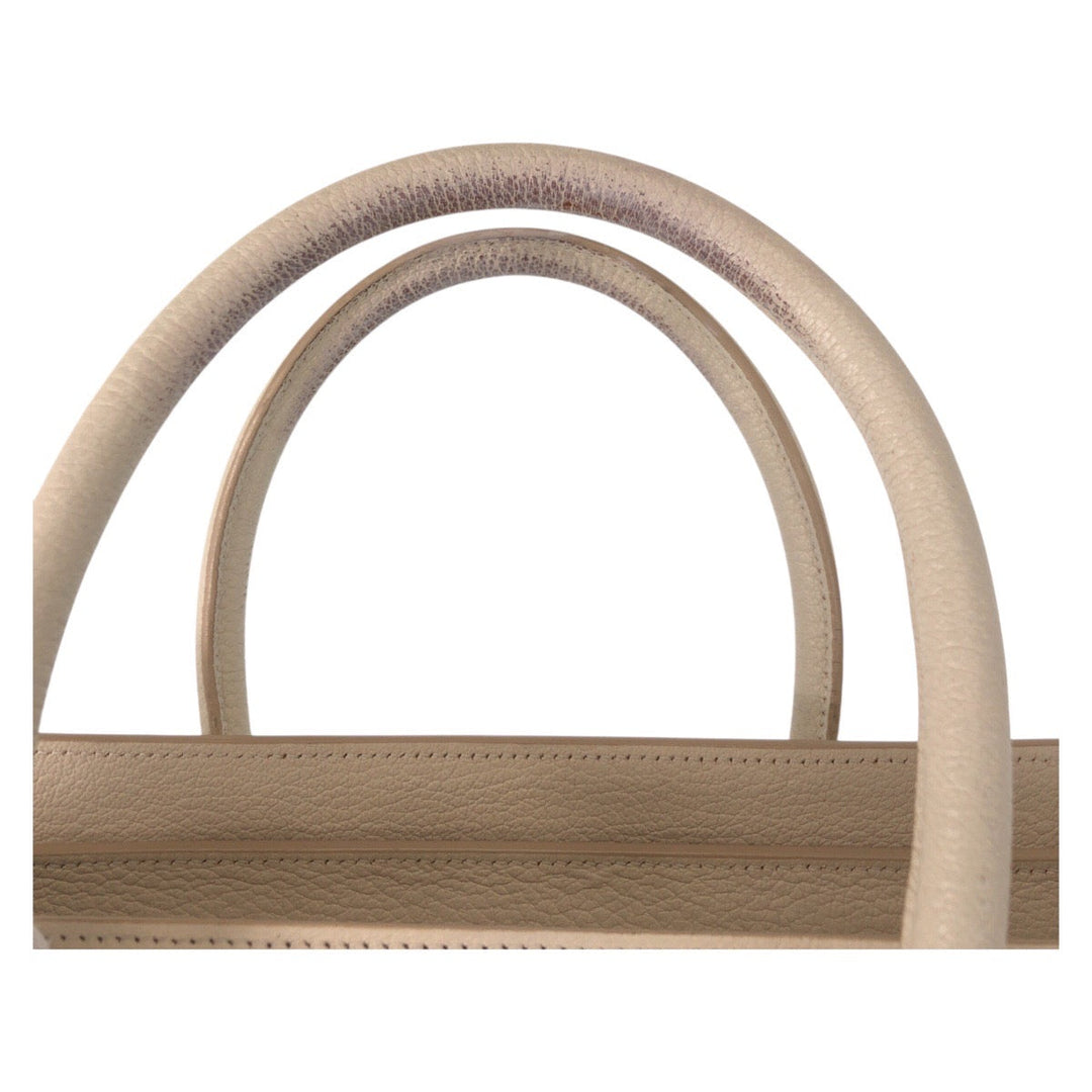 CELINE Handbag F-CU-1146 leather Ivory Gold Metal Luggage micro
