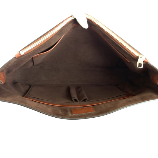 LOUIS VUITTON Business bag M50451 leather Brown Silver Metal Business Bag Shoulder Bag 2way Monogram Cuir Cultable mens Used Authentic