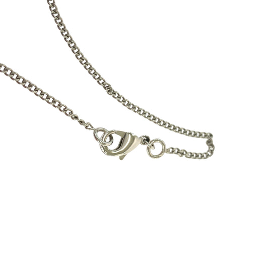 CHANEL Necklace plating Silver white Necklace COCO Mark Fake Pearl Women Used Authentic