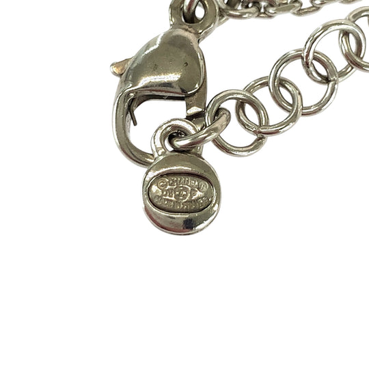 CHANEL Necklace plating Silver Necklace Rhinestone COCO Mark Star Women Used Authentic