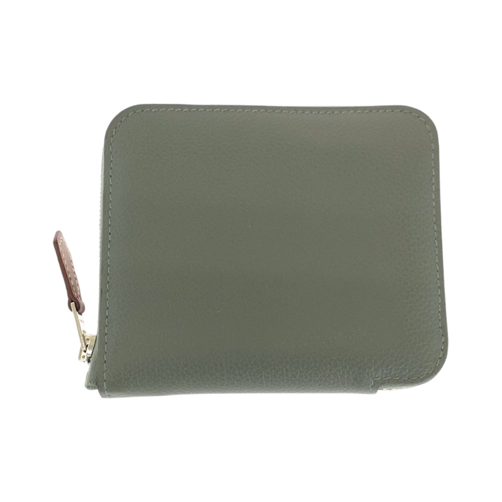 HERMES Bifold Wallet Evercolor Grimeyer Gray type Folding wallet Compact wallet Unisex Azap Compact Silk in Women(Unisex) Used Authentic