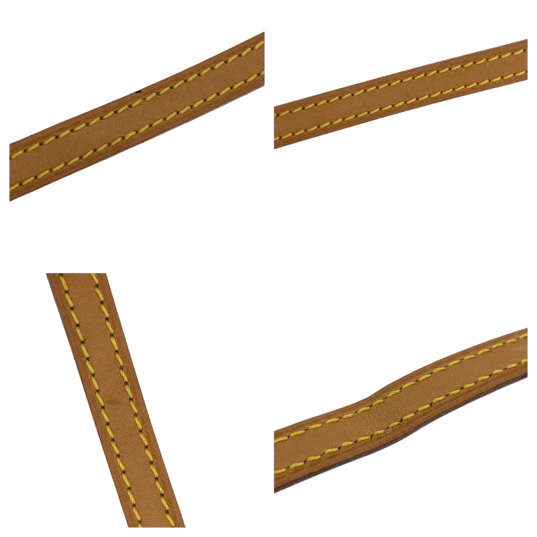 LOUIS VUITTON Shoulder strap leather Light Brown Gold Metal shoulder strap only Women Used Authentic