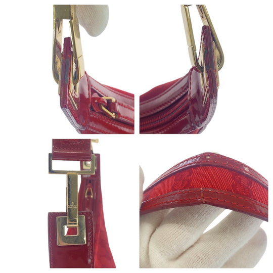 GUCCI Shoulder Bag 001 4204 GG canvas Red