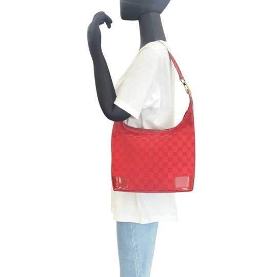 GUCCI Shoulder Bag 001 4204 GG canvas Red