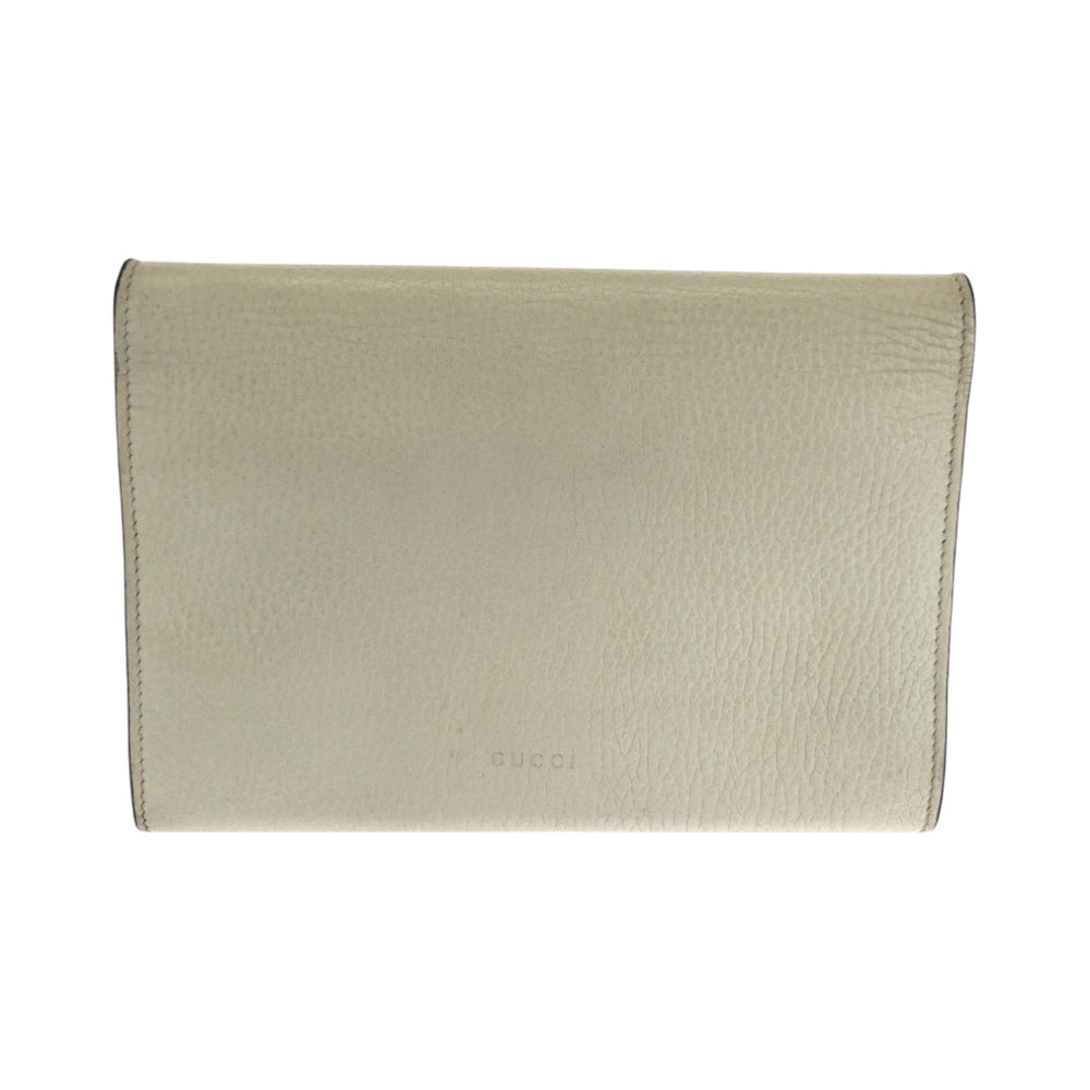 GUCCI Shoulder Bag 401231 leather White SilverMetal ChainShoulder Bag Dionysus Women Used Authentic