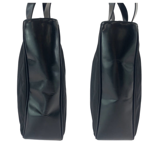 PRADA Tote Bag B8375 Nylon Black SilverMetal Tote Bag Shoulder Bag Test Triangle With logo Women Used Authentic