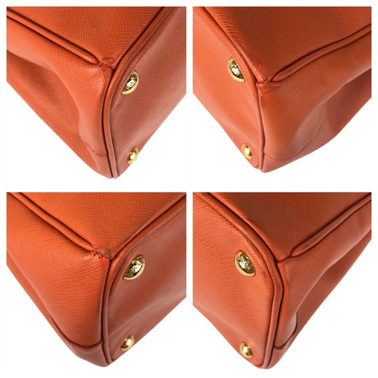 PRADA Handbag leather Orange Safiano