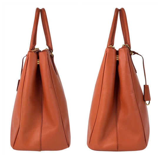 PRADA Handbag leather Orange Safiano