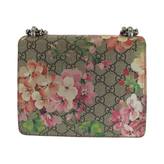 GUCCI Shoulder Bag 421970 GG Supreme Canvas Beige Multicolor SilverMetal ChainShoulder Bag GG Blooms Dionysus Women Used Authentic