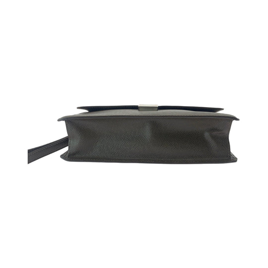 LOUIS VUITTON business bag M30786 Taiga Brown Silver Metal business bag clutch bag Taiga Selenga mens Used Authentic