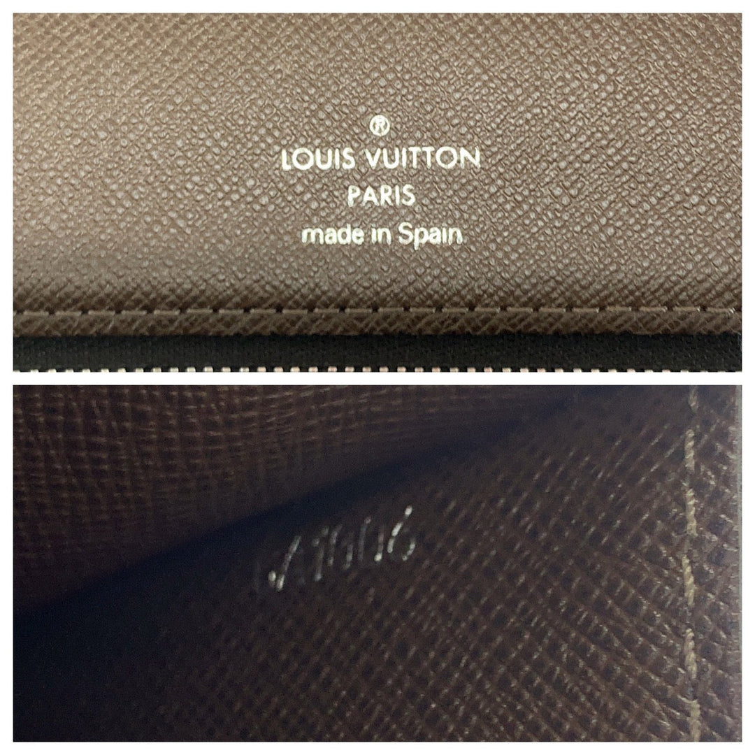 LOUIS VUITTON business bag M30786 Taiga Brown Silver Metal business bag clutch bag Taiga Selenga mens Used Authentic