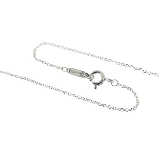 TIFFANY&Co. Necklace SV Silver Heart key 1P diamond Women Used Authentic