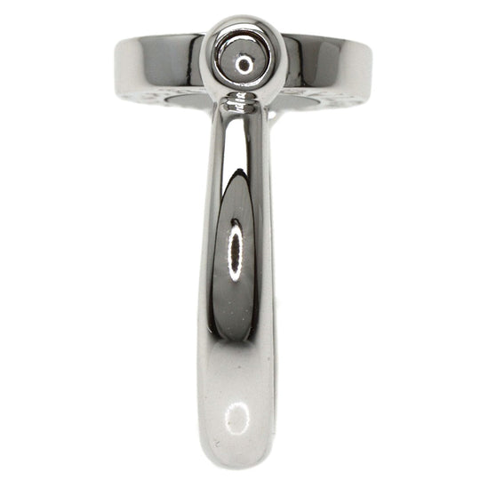 BVLGARI Ring K18WG Silver Flip Ring Onyx Diamond