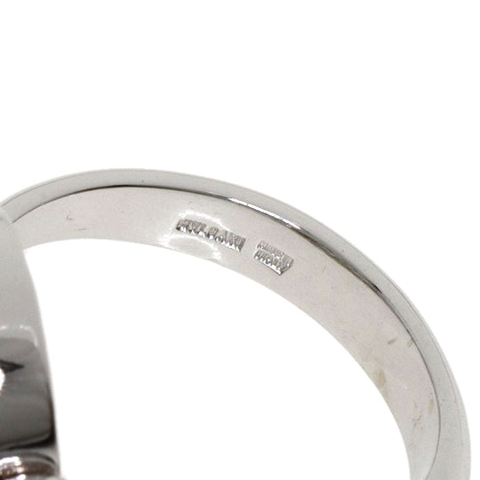 BVLGARI Ring K18WG Silver Flip Ring Onyx Diamond