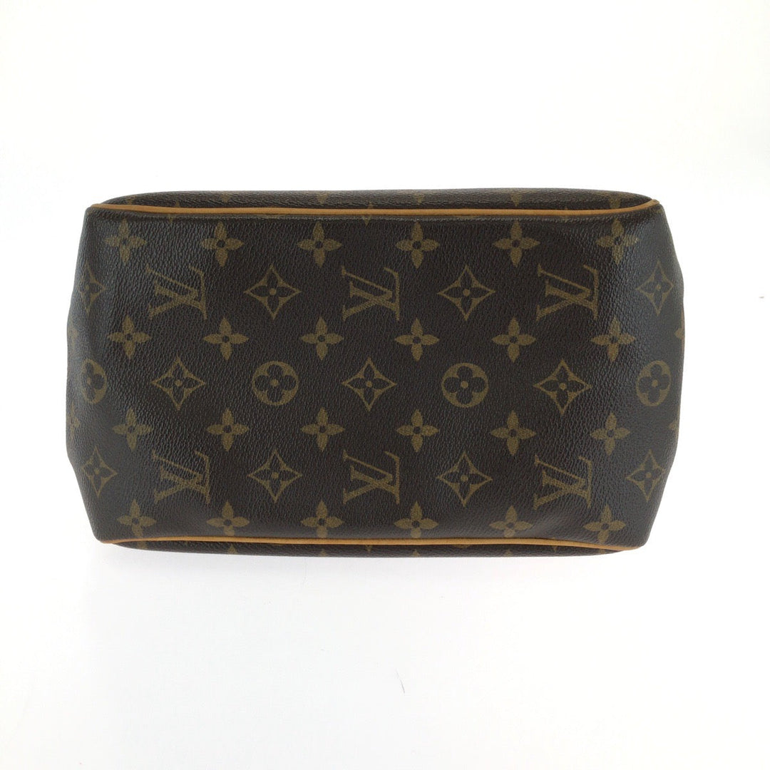 LOUIS VUITTON Handbag M51156 PVC Brown Gold Metal Handbag Tote Bag Monogram Batignolles Women Used Authentic