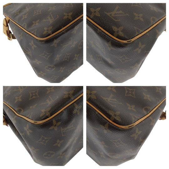 LOUIS VUITTON Handbag M51156 PVC Brown Gold Metal Handbag Tote Bag Monogram Batignolles Women Used Authentic