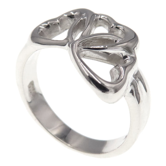 TIFFANY&Co. Ring SV Silver Triple heart Women Used Authentic