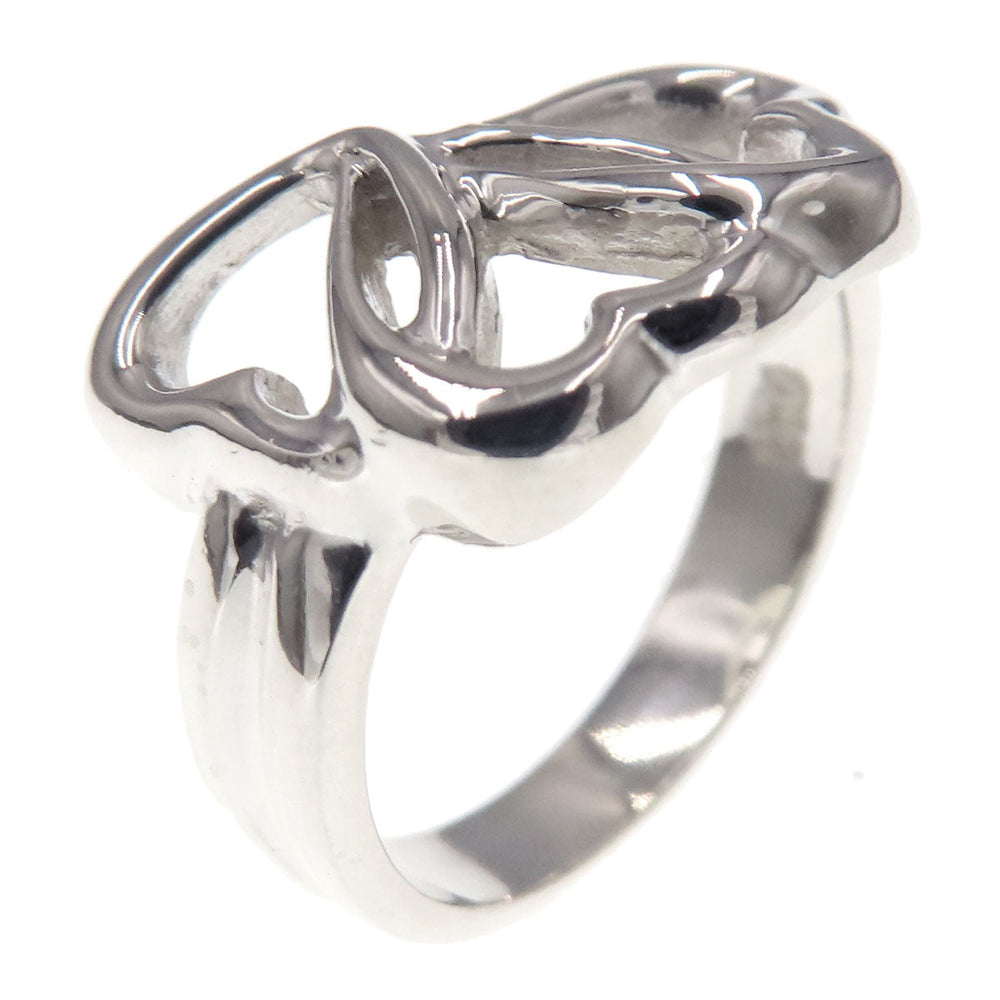 TIFFANY&Co. Ring SV Silver Triple heart Women Used Authentic