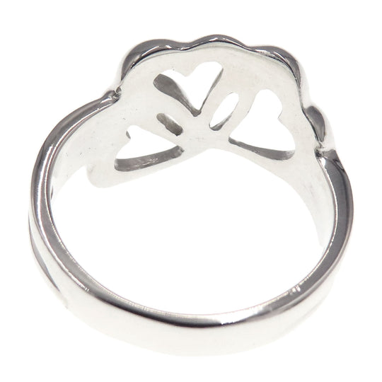 TIFFANY&Co. Ring SV Silver Triple heart Women Used Authentic