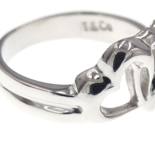 TIFFANY&Co. Ring SV Silver Triple heart Women Used Authentic