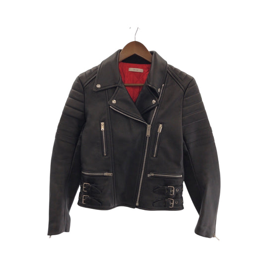 CELINE Riders jacket 251904533 leather Black SilverMetal Riders jacket Leather jacket Phoebe period Women 38 Used Authentic