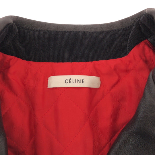 CELINE Riders jacket 251904533 leather Black SilverMetal Riders jacket Leather jacket Phoebe period Women 38 Used Authentic