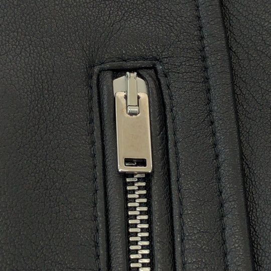CELINE Riders jacket 251904533 leather Black SilverMetal Riders jacket Leather jacket Phoebe period Women 38 Used Authentic