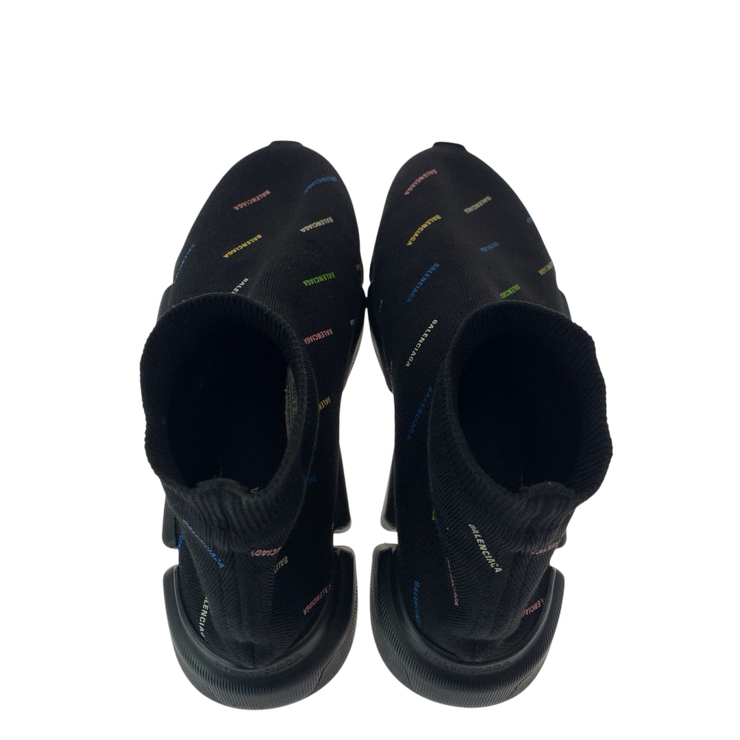 BALENCIAGA sneakers cotton black black multicolor Socks sneakers Speed 2.0 LT Sock Sneaker mens 27.5 Used Authentic