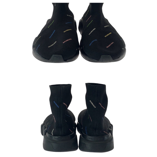BALENCIAGA sneakers cotton black black multicolor Socks sneakers Speed 2.0 LT Sock Sneaker mens 27.5 Used Authentic