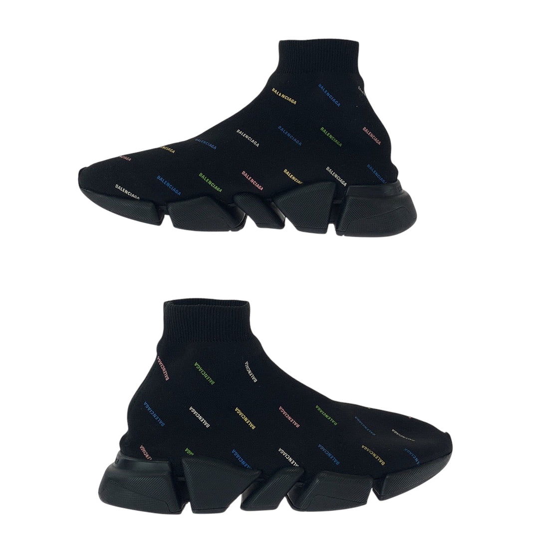 BALENCIAGA sneakers cotton black black multicolor Socks sneakers Speed 2.0 LT Sock Sneaker mens 27.5 Used Authentic