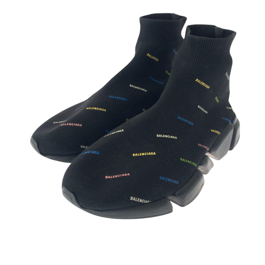 BALENCIAGA sneakers cotton black black multicolor Socks sneakers Speed 2.0 LT Sock Sneaker mens 27.5 Used Authentic
