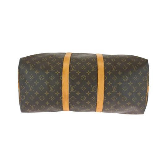 LOUIS VUITTON Shoulder Bag M41416 PVC Brown Gold Metal Shoulder Bag Boston Duffel bag 2way Monogram Keepall 50 bandouliere mens(Unisex) Used Authentic