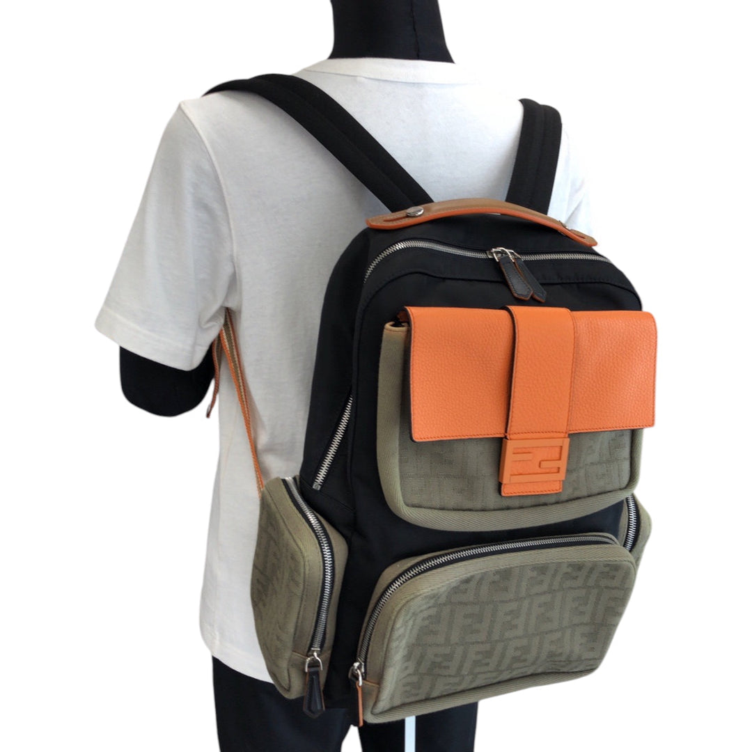 FENDI Backpack 7VZ048 canvas multicolor Zucca Pattern