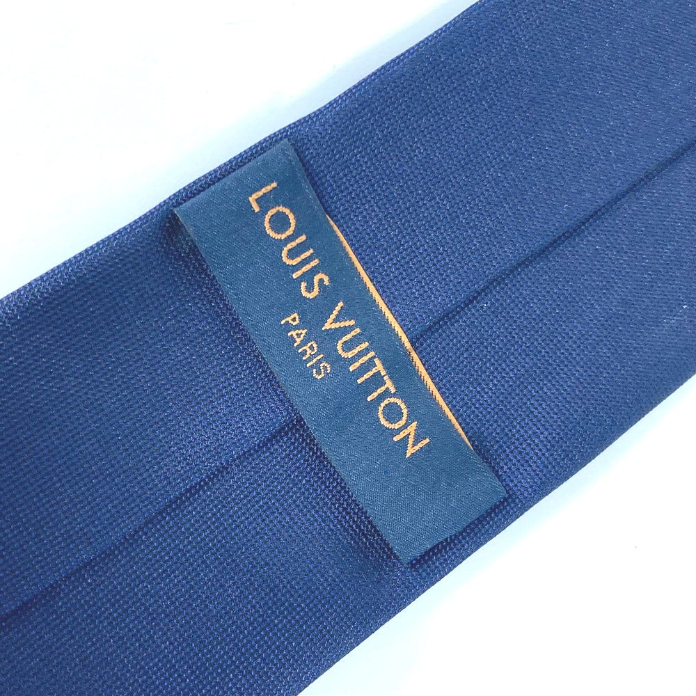 LOUIS VUITTON tie M78032 100% silk Navy Rabbit Animal Cravat LV Rabbit mens Used Authentic