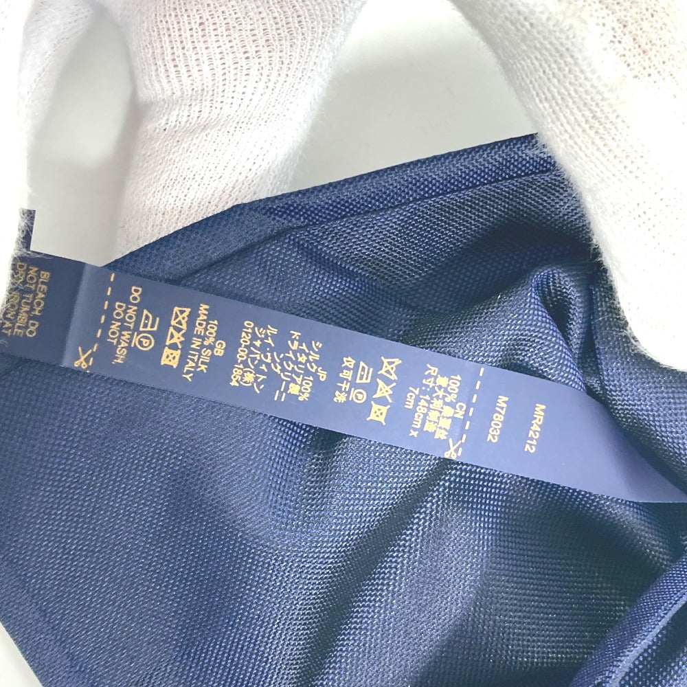 LOUIS VUITTON tie M78032 100% silk Navy Rabbit Animal Cravat LV Rabbit mens Used Authentic