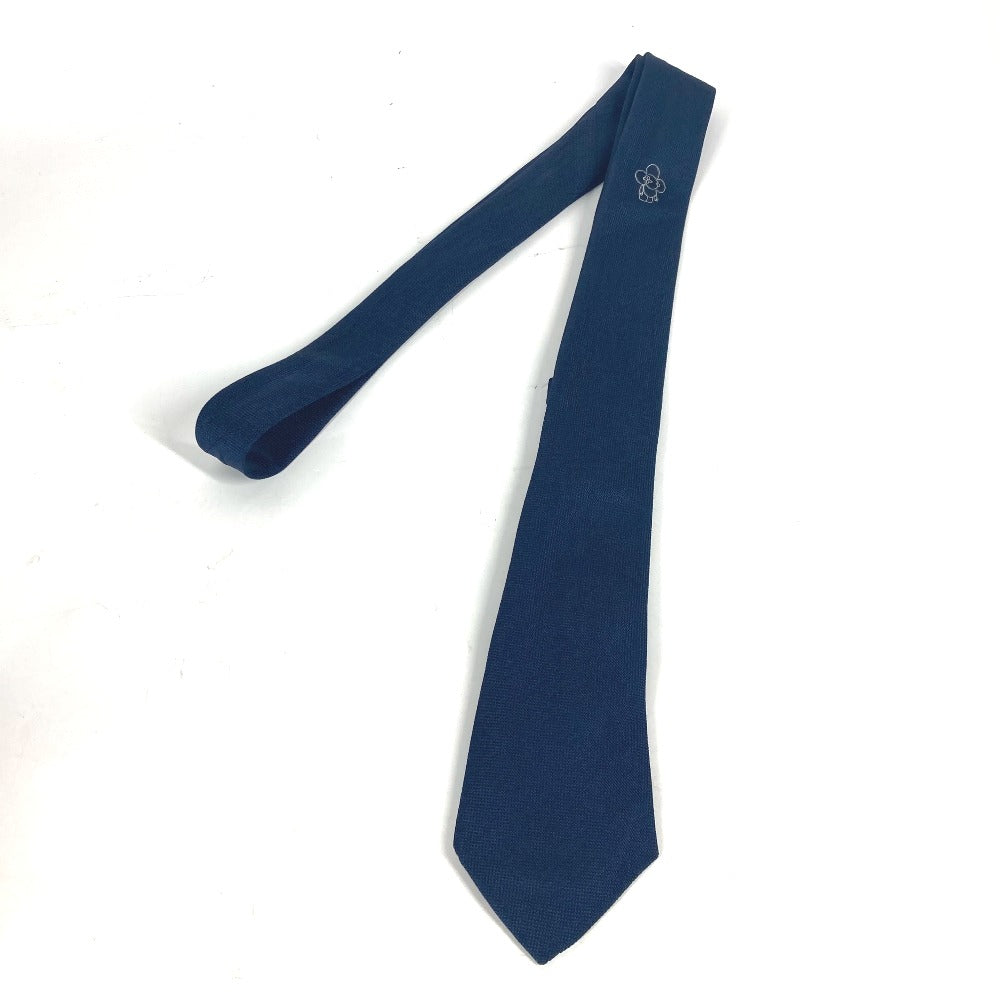 LOUIS VUITTON tie M77007 silk Navy Cravat Vivienne mens Used Authentic