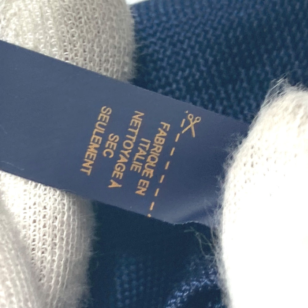 LOUIS VUITTON tie M77007 silk Navy Cravat Vivienne mens Used Authentic