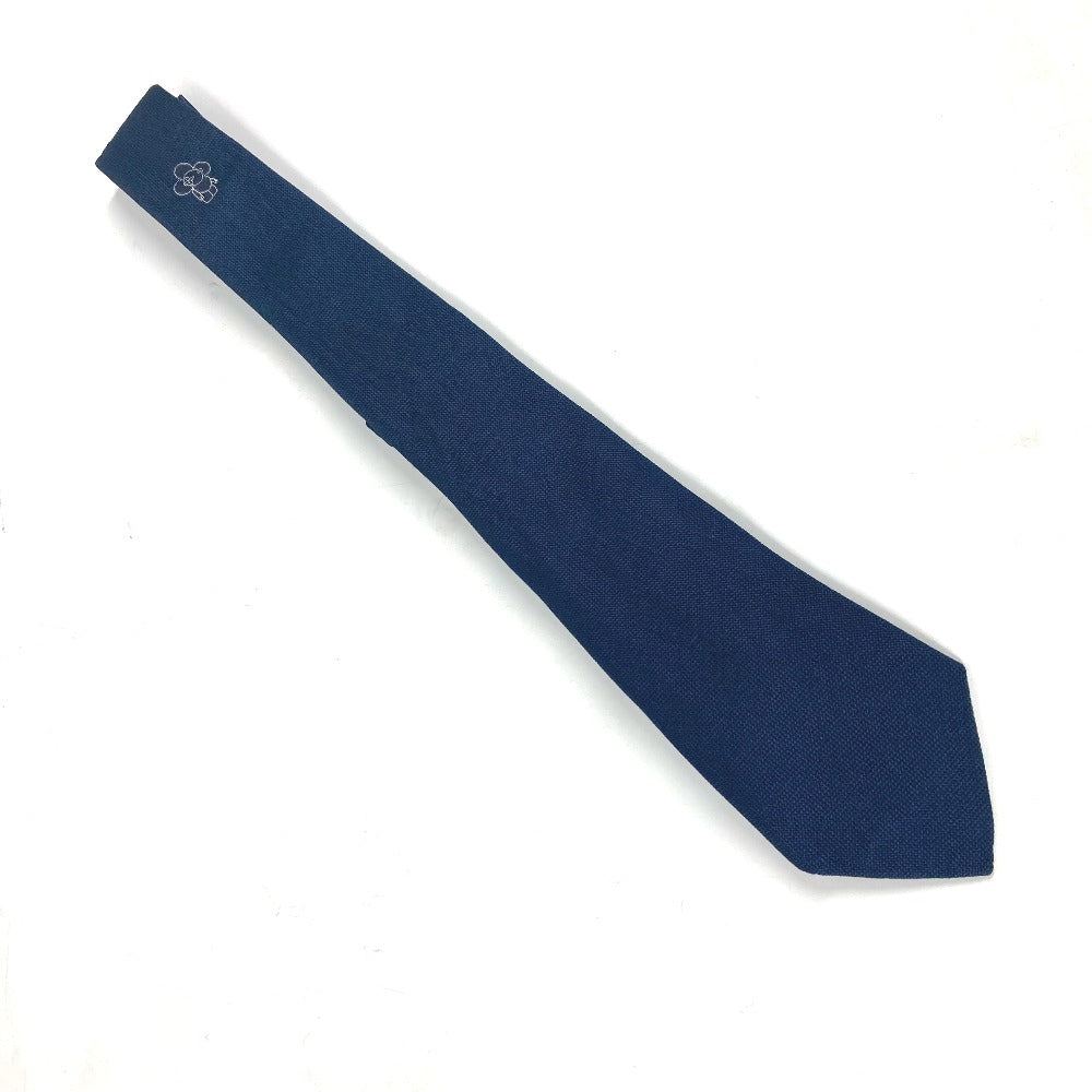 LOUIS VUITTON tie M77007 silk Navy Cravat Vivienne mens Used Authentic