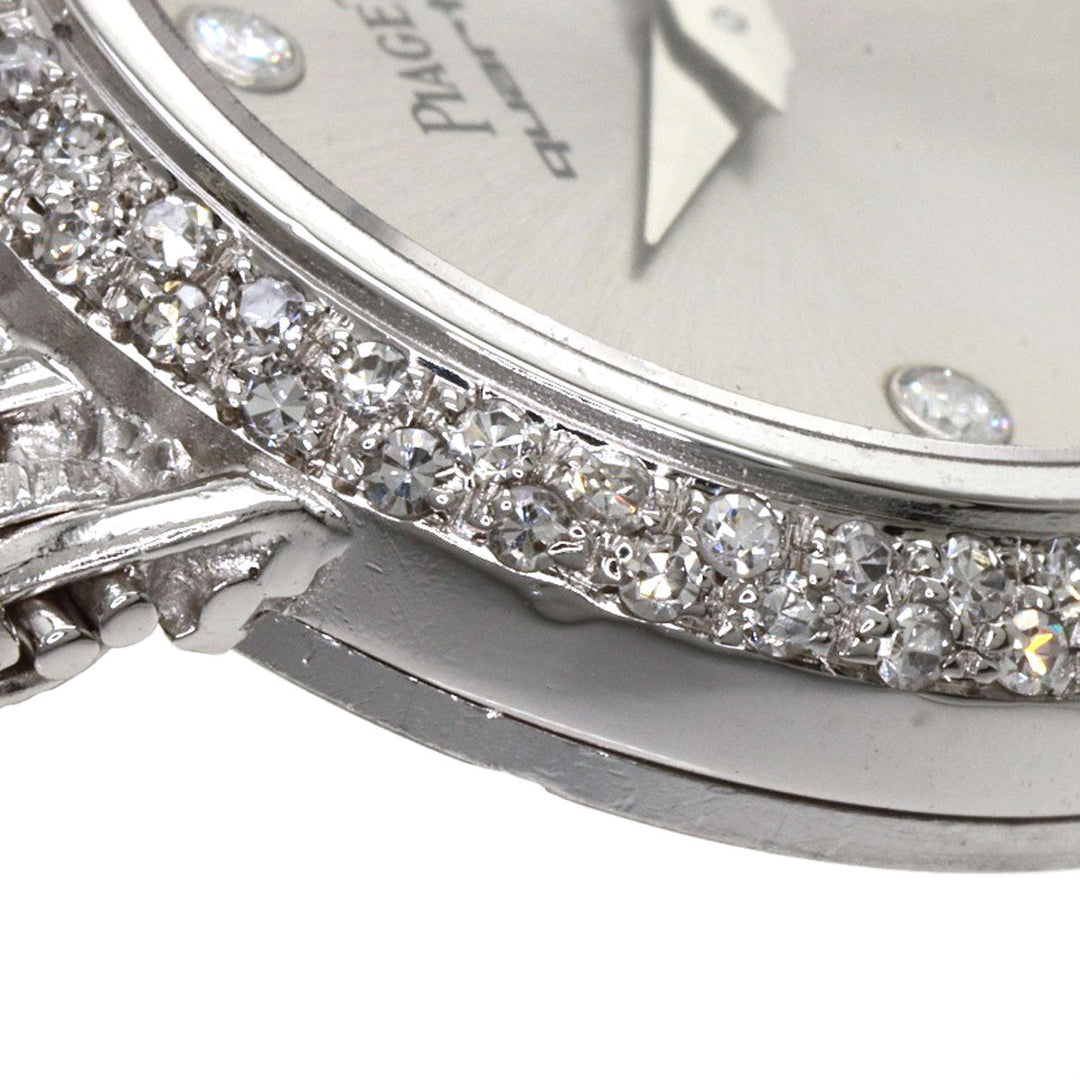 PIAGET Watches Quartz 8225P31 K18WG, K18WG, Diamond Silver Bezel 4P Diamond Manufacturer Complete Silver dial Women Used Authentic